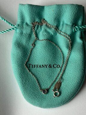 Tiffany & Co. Elsa Peretti Color by the Yard Amethyst Necklace 925 Silver